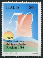 N°2319-1998-ITALIE-50E FOIRE TIMBRE POSTE-RICCIONE-800L