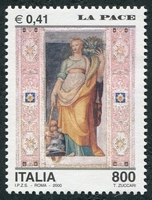 N°2450-2000-ITALIE-TABLEAU-LA VERTU-TADDEO ZUCCARI-800L