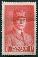 N°0472-1940-FRANCE-MARECHAL PETAIN-1F-ROUGE