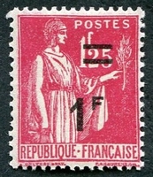 N°0483-1940-FRANCE-TYPE PAIX-1F S/1F25-ROSE