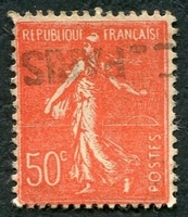 N°0199-1924-FRANCE-TYPE SEMEUSE LIGNEE-50C-ROUGE