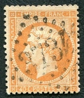 N°0023-1862-FRANCE-LOUIS NAPOLEON-40C-ORANGE