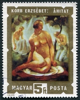 N°2386-1974-HONGRIE-TABLEAU-DEVOTION-5FO