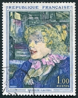 N°1426-1964-FRANCE-LA SERVEUSE ANGLAISE-TOULOUSE LAUTREC-1F