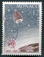 N°0666-1965-MONACO-SATELLITE RELAY-12C