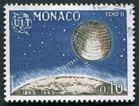 N°0665-1965-MONACO-SATELLITE ECHO II-10C