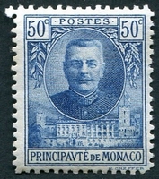 N°0069-1923-MONACO-PRINCE LOUIS II-50C-BLEU