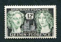 N°1061-1956-FRANCE-JUMELAGE REIMS- FLORENCE-12F