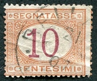 N°06-1870-ITALIE-10C-ORANGE ET CARMIN