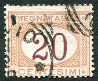 N°07-1870-ITALIE-20C-ORANGE ET CARMIN