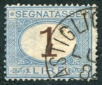 N°12-1870-ITALIE-1L-BLEU ET BRUN