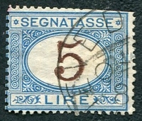 N°16-1870-ITALIE-5L-BLEU ET BRUN