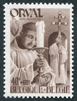 N°0558-1941-BELGIQUE-ABBAYE ORVAL-ORFEVRERIE-40C+60C