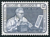 N°2169-1985-BELGIQUE-JEAN DE BAST-GRAVEUR-12F