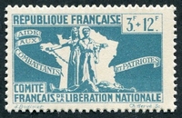 N°62-1943-FRANCE-POUR L'AIDE AUX COMBATTANTS-3F+12F