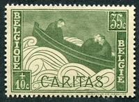 N°0250-1927-BELGIQUE-CARITAS-35C+10C-VERT