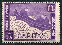 N°0251-1927-BELGIQUE-CARITAS-60C+10C-VIOLET