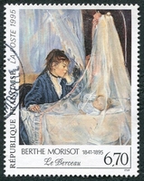 N°2972-1995-FRANCE-TABLEAU-LE BERCEAU-BERTHE MORISOT-6F70