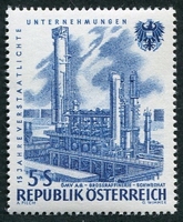 N°0936-1961-AUTRICHE-RAFFINERIE PETROLE A SCHWECHAT-5S