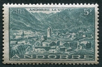 N°0110-1944-ANDF-ANDORRE LA VIEILLE-5F-VERT BLEU