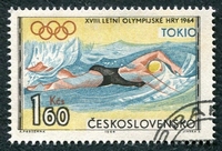 N°1358-1964-TCHECOS-SPORT-JO DE TOKYO-NATATION-1K60