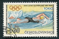 N°1358-1964-TCHECOS-SPORT-JO DE TOKYO-NATATION-1K60