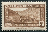 N°0043-1932-ANDF-VUE D'ANDORRE LA VIEILLE-5F-SEPIA