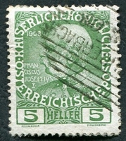 N°0104-1908-AUTRICHE-FRANCOIS JOSEPH 1ER-5H-VERT