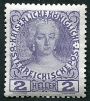 N°0102-1908-AUTRICHE-MARIE THERESE-2H-VIOLET