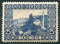 N°052-1910-BOSNIE H-MOSQUEE DU BEY-SARAJEVO-25H-BLEU
