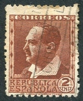 N°0498-1931-ESPAGNE-CELEBRITES-BLASCO IBANEZ-2C-BRUN/ROUGE