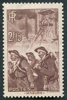 N°0390-1938-FRANCE-MINEURS-2F15-BRUN/LILAS