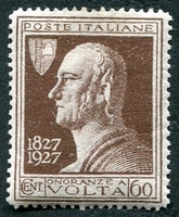 N°0198-1927-ITALIE-PHYSICIEN A.VOLTA-60C-BRUN