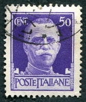 N°0232-1929-ITALIE-ICTOR EMMANUEL III-50C-VIOLET