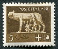 N°0224-1929-ITALIE-LOUVE ALLAITANT ROMULUS ET REMUS-5C