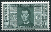 N°0284-1932-ITALIE-MACHIAVEL-15C-VERT FONCE