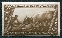 N°0305-1932-ITALIE-DU PAIN POUR TOUS SES FILS-5C-BRUN