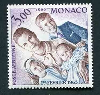 N°0085-1966-MONACO-PRINCESSE GRACE ET SES ENFANTS