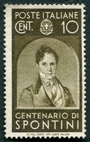 N°0406-1937-ITALIE-SPONTINI-10C-SEPIA
