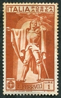 N°019-1930-ITALIE-STATUE DE FRANCESCO FERRUCCI-1L-BRUN