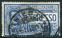 N°012-1922-ITALIE-VICTOR EMMANUEL III-1L25-BLEU