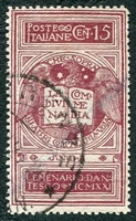 N°0110-1921-ITALIE-AIGLE ET LIVRE DIVINE COMEDIE-15C-LILAS