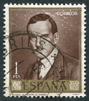 N°1316-1965-ESPAGNE-TABLEAU-R.DE TORRES-AUTOPORTRAIT-1P