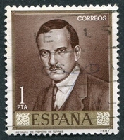 N°1316-1965-ESPAGNE-TABLEAU-R.DE TORRES-AUTOPORTRAIT-1P