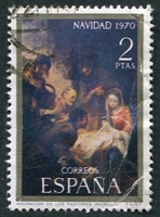 N°1658-1970-ESPAGNE-TABLEAU-ADORATION DES MAGES-2P