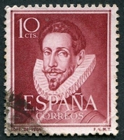 N°0822-1951-ESPAGNE-ECRIVAIN FELIX LOPE DE VEGA-10C