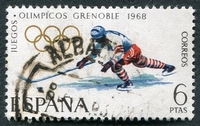 N°1506-1968-ESPAGNE-SPORT-JO GRENOBLE-HOCKEY-6P