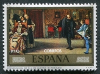 N°1862-1974-ESPAGNE-TABLEAU-DON JUAN D'AUTRICHE ET CARLOS 1