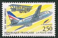 N°2778-1992-FRANCE-80E ANNIV 1ERE LIAISION POSTALE AERIENNE