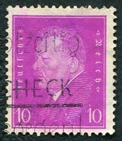 N°404A-1928-ALLEM-FRIEDRICH EBERT-10P-LILAS/ROSE